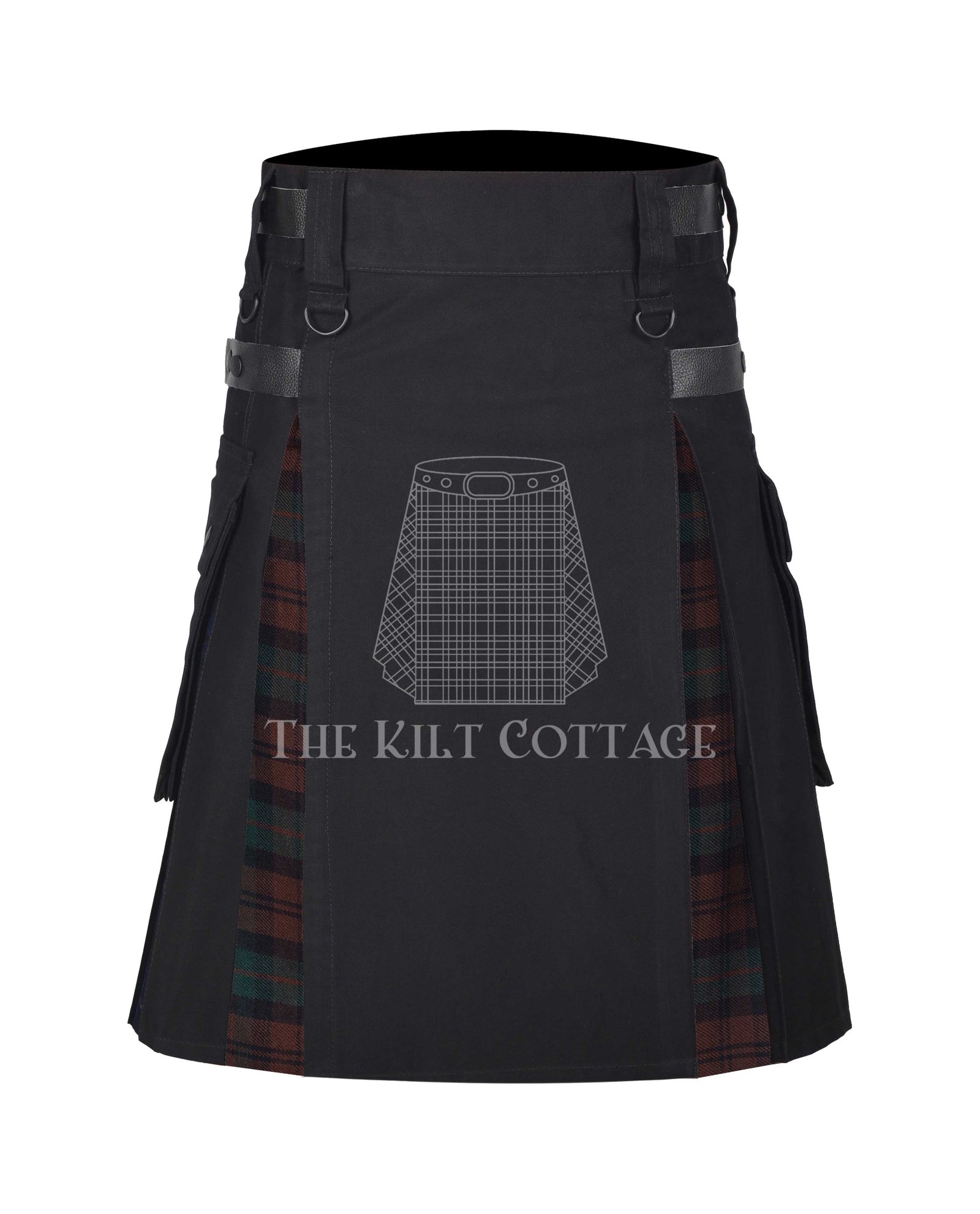 Brown-Watch-Tartan Brown Watch Tartan Hybrid Kilt