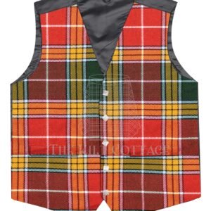 Buchanan Muted Tartan 5 Buttons Argyll Waistcoat
