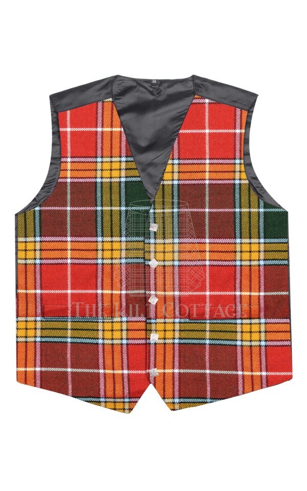 Buchanan Muted Tartan 5 Buttons Argyll Waistcoat