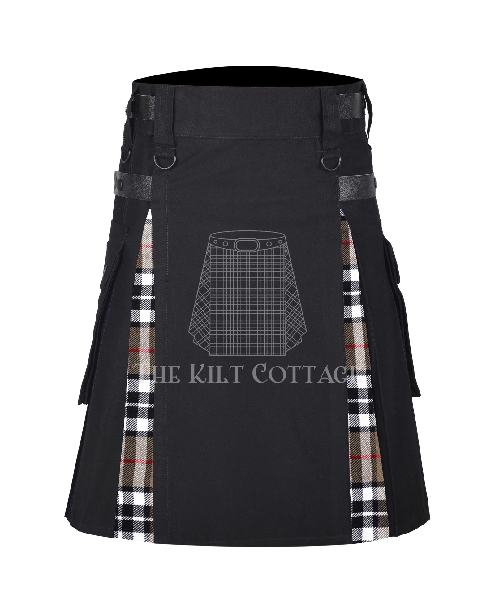 Camel Thompson Tartan Hybrid Kilt