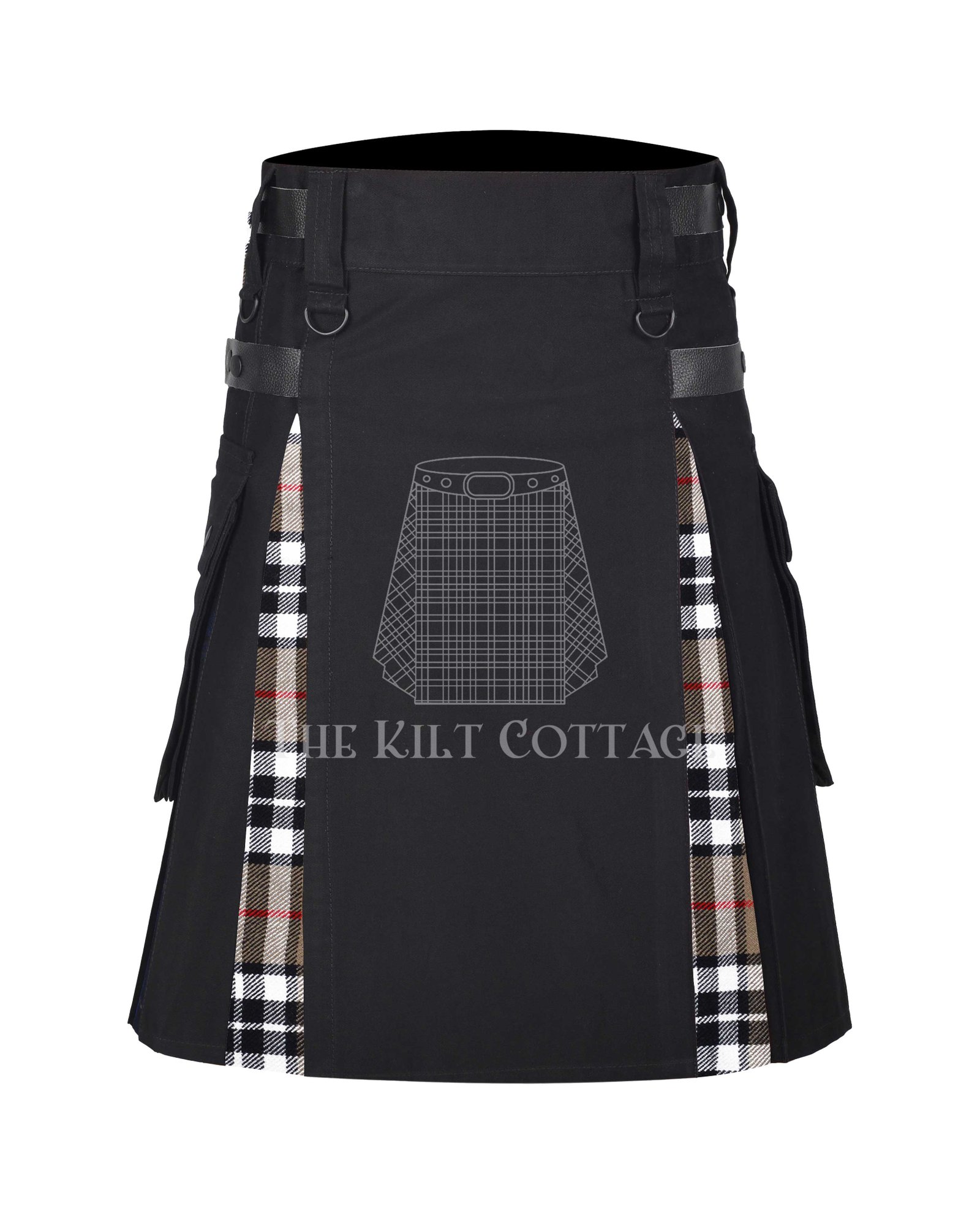 Camel Thompson Tartan Hybrid Kilt