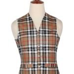Camel of Thompson Tartan 5 Buttons Argyll Waistcoat