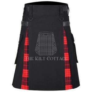Cameron Black Tartan Hybrid Kilt