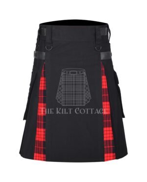 Cameron Black Tartan Hybrid Kilt
