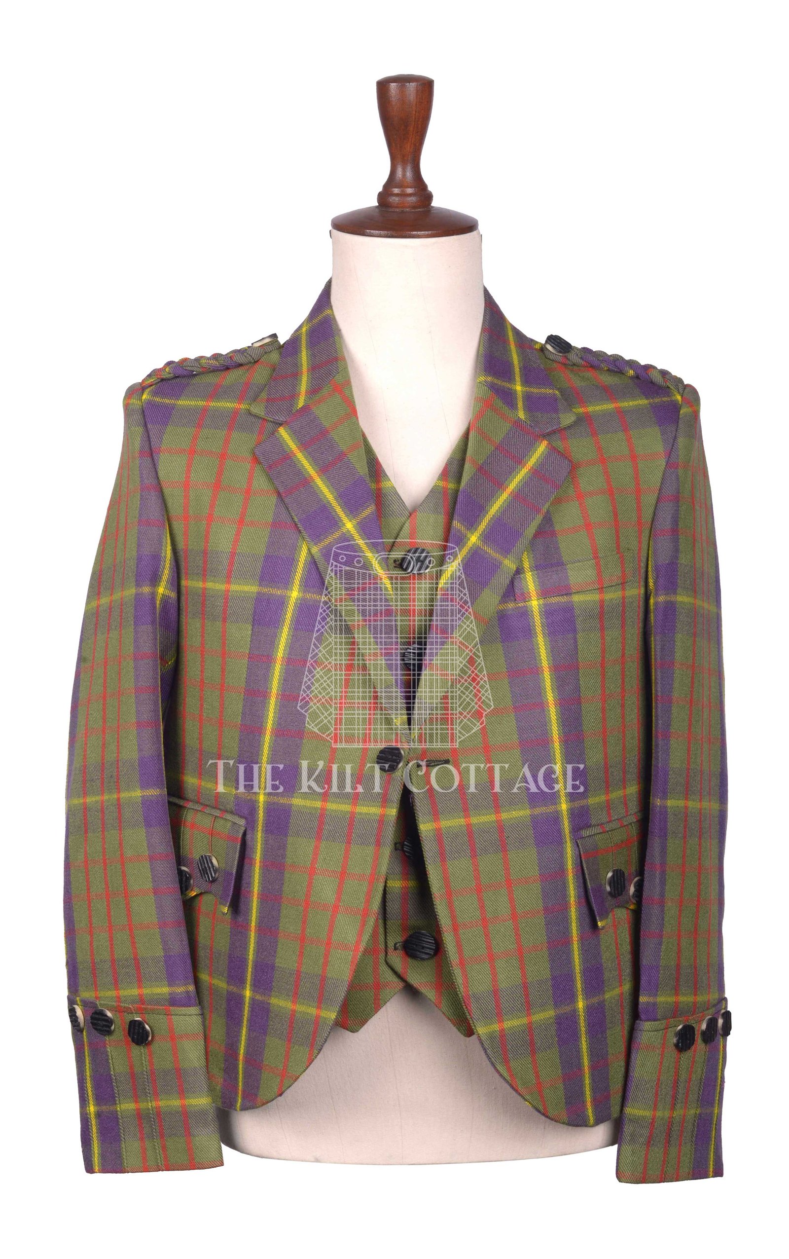 Cameron Hunting Ancient Tartan Argyll Jacket and Waistcoat (7) Cameron Hunting Ancient Tartan Argyll Jacket and Waistcoat