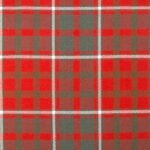 “Cameron of Lochiel Weathered Tartan Fabric: muted red, slate blue, khaki & white in 100% wool—ideal for kilts, jackets & home décor.”