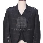 Charcoal Gray Plaid Tweed Jacket and Waistcoat