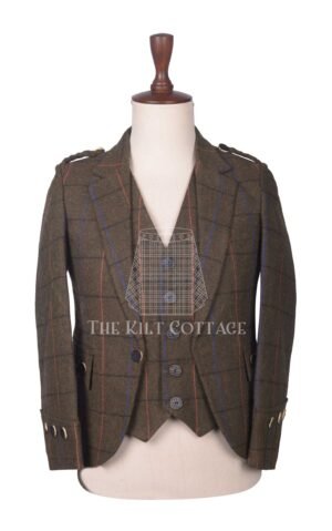 Country Brown Tweed Argyll Jackets and Waistcoat