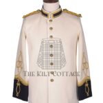 Cream Wool Military Officer Tunic Rennaisance Jacket