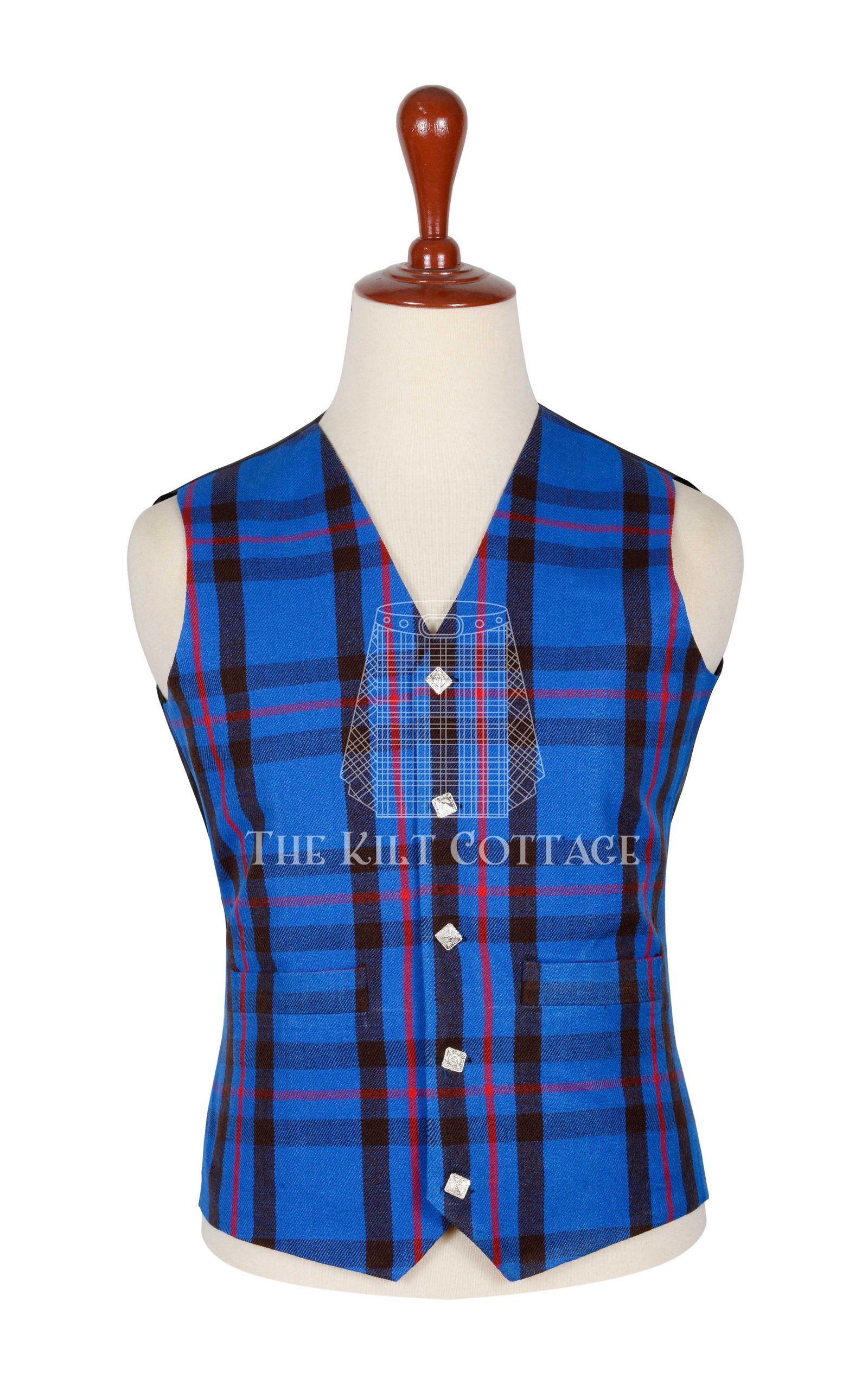Elliot Modern Tartan 5 Buttons Argyll Waistcoat Elliot Modern Tartan 5 Buttons Argyll Waistcoat