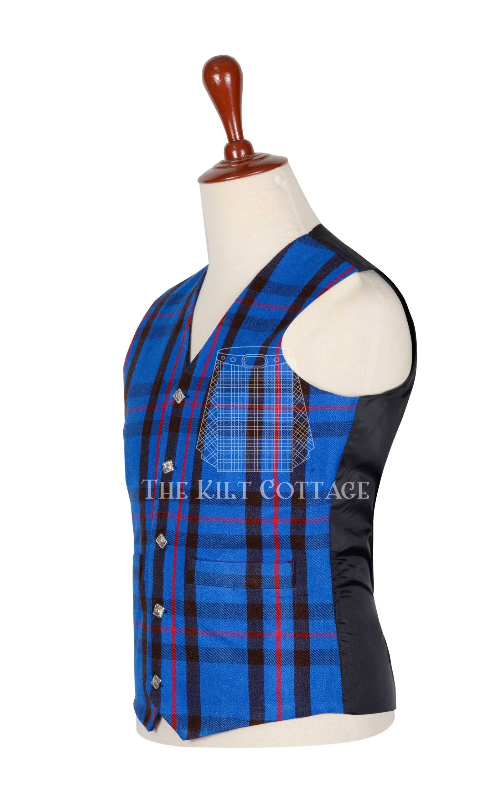 Elliot Modern Tartan 5 Buttons Argyll Waistcoat