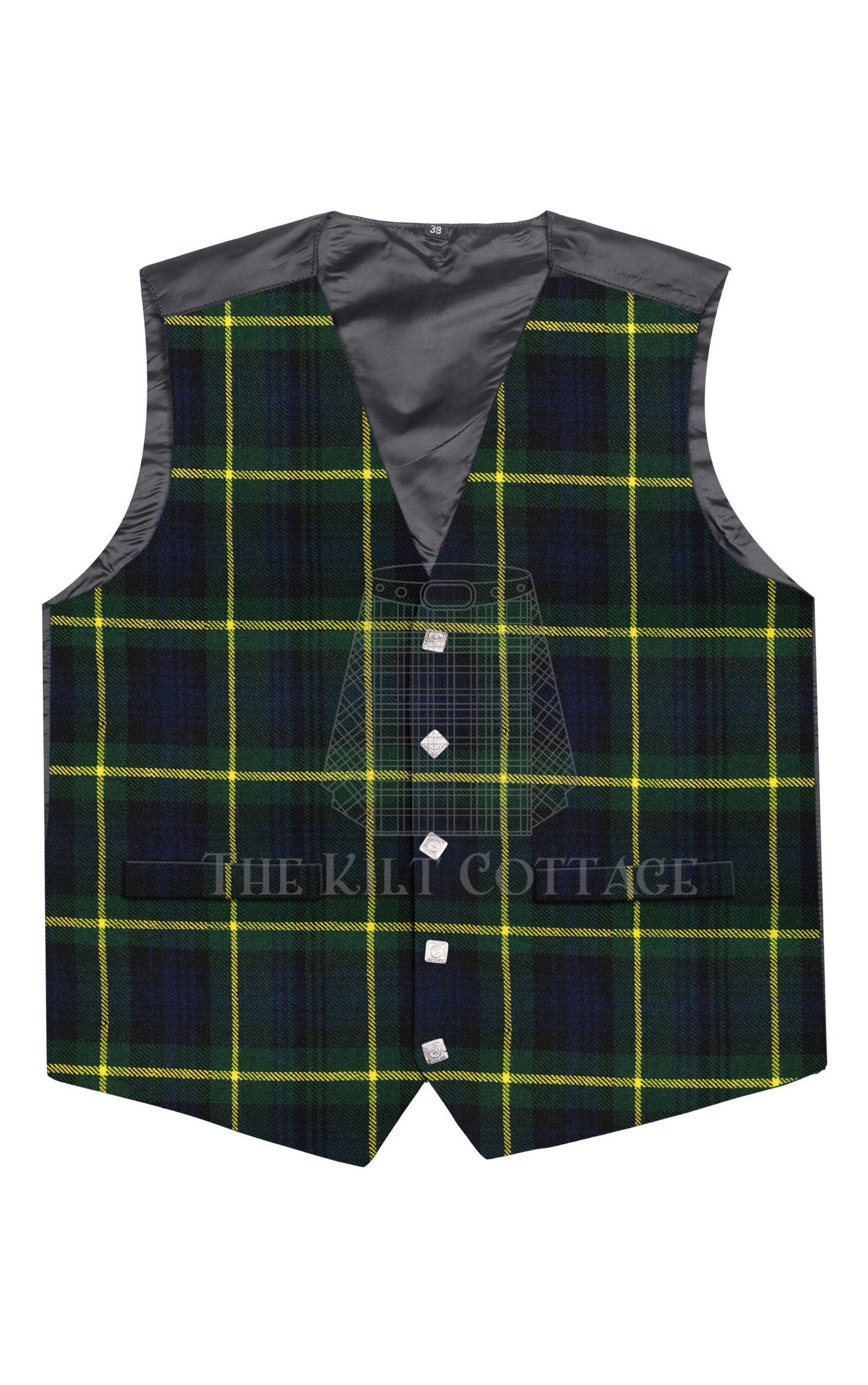 Gordon Tartan 5 Buttons Argyll Waistcoat