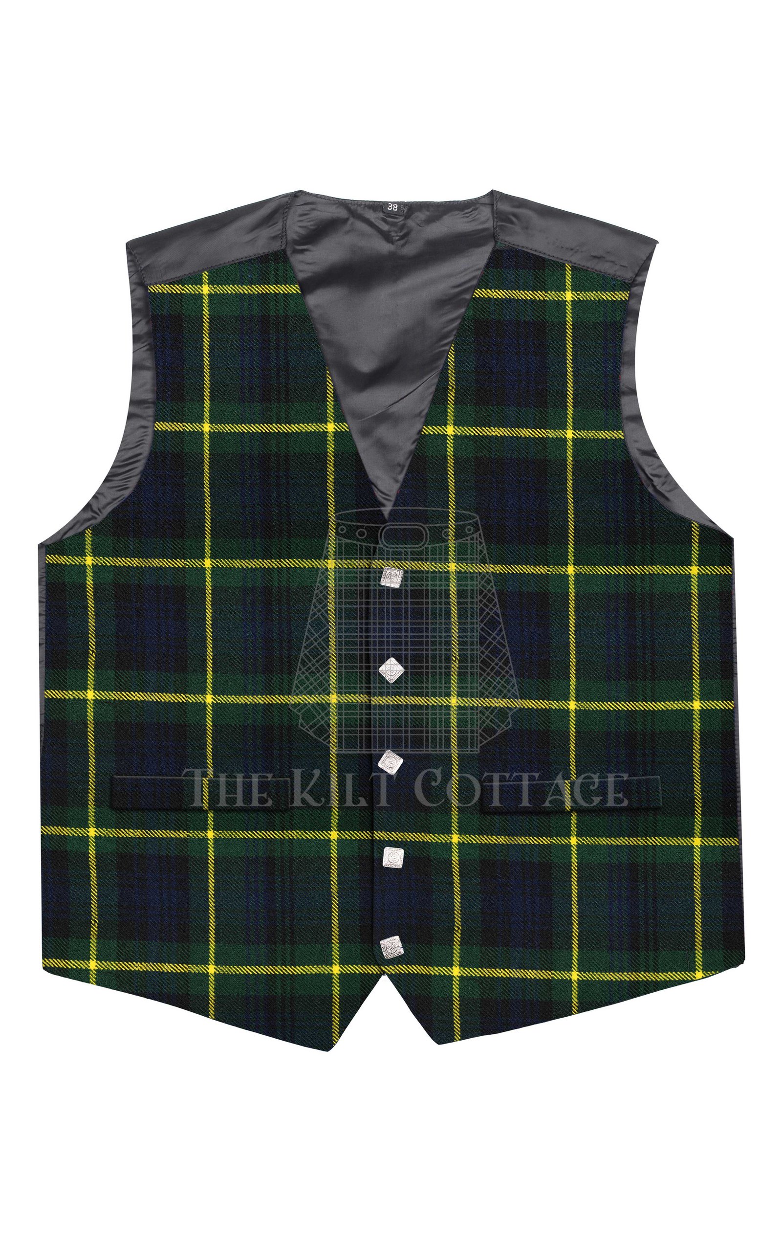 Gordon Tartan 5 Buttons Argyll Waistcoat Gordon Tartan 5 Buttons Argyll Waistcoat