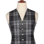 Gray Watch Tartan 5 Buttons Argyll Waistcoat