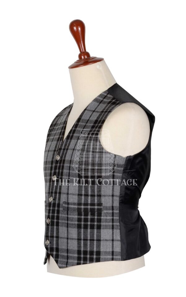 Gray Watch Tartan 5 Buttons Argyll Waistcoat