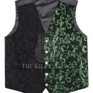Green Barcode 5 Buttons Argyll Waistcoat