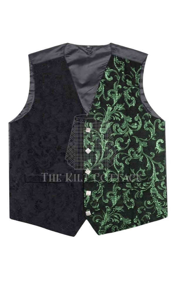 Green Barcode 5 Buttons Argyll Waistcoat