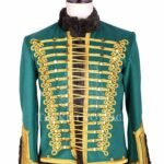 Green Gold Military Doublet Jacket