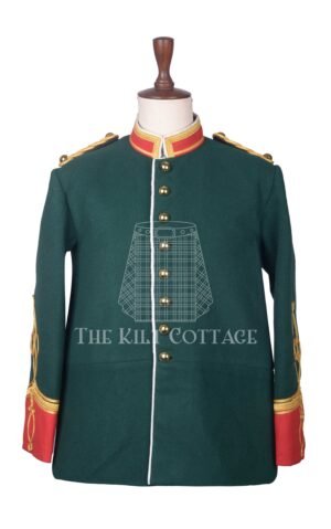 Green Wool Military Officer Tunic Rennaisance Jacket