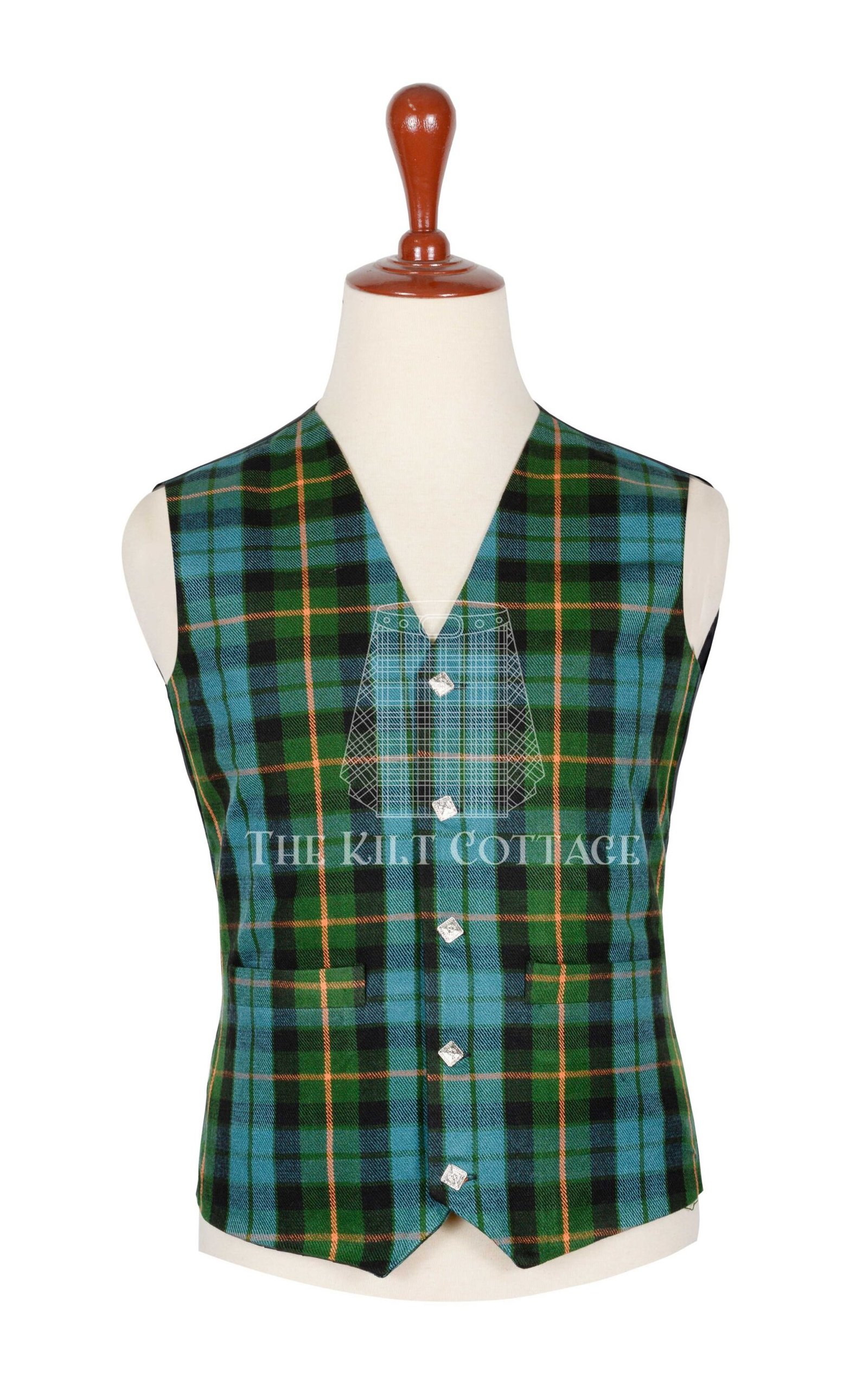 Gunn Ancient Tartan 5 Buttons Argyll Waistcoat