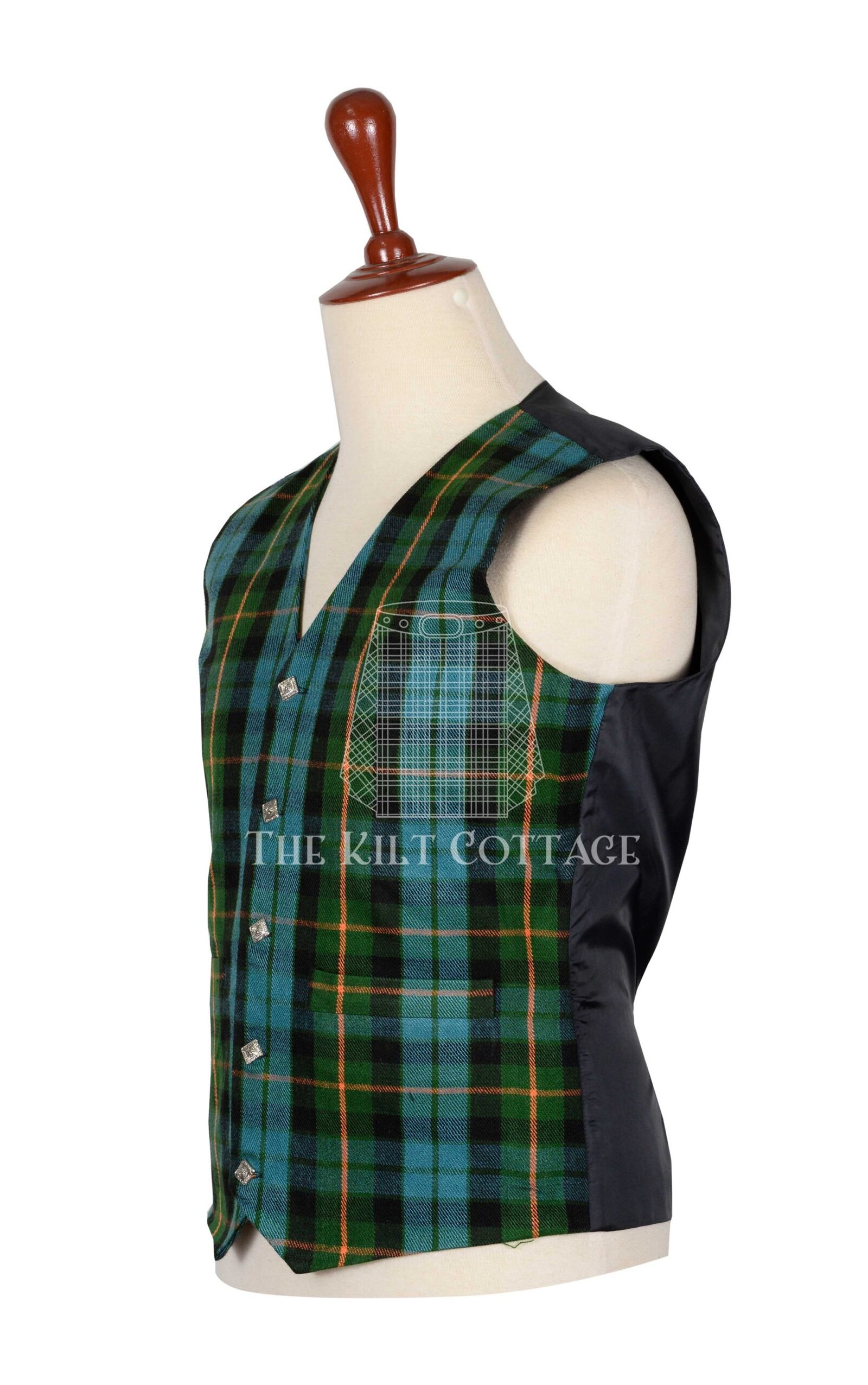 Gunn Ancient Tartan 5 Buttons Argyll Waistcoat
