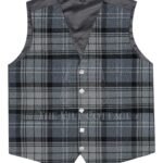 Hamilton Gray Tartan 5 Buttons Argyll Waistcoat