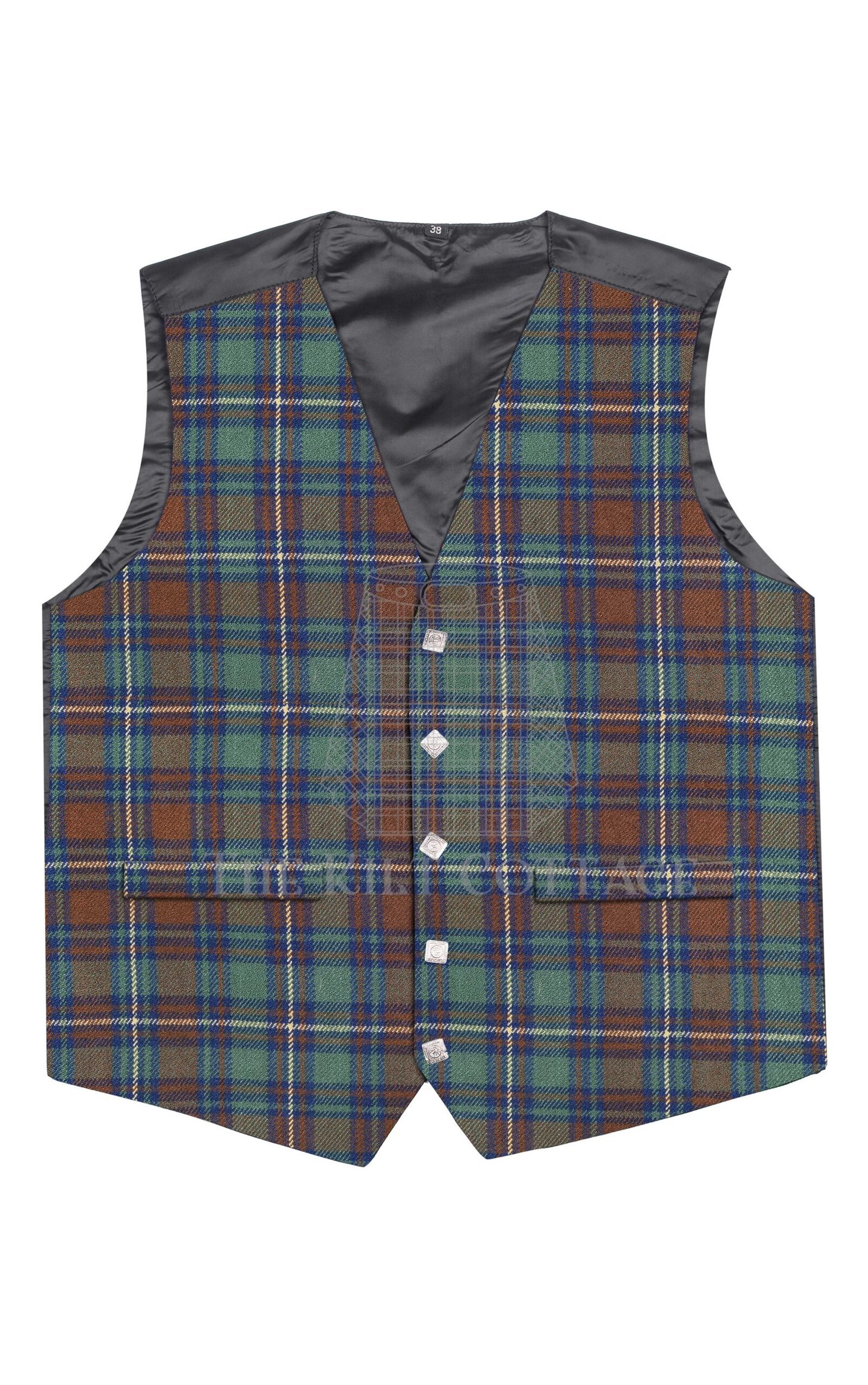 Kerry Tartan 5 Buttons Argyll Waistcoat