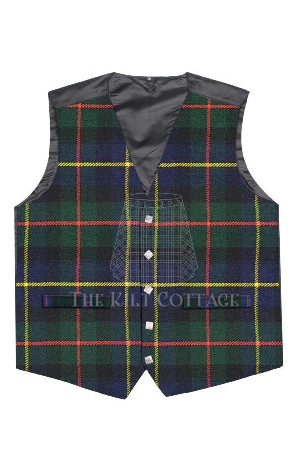 Macleod Of Harris Tartan 5 Buttons Argyll Waistcoat