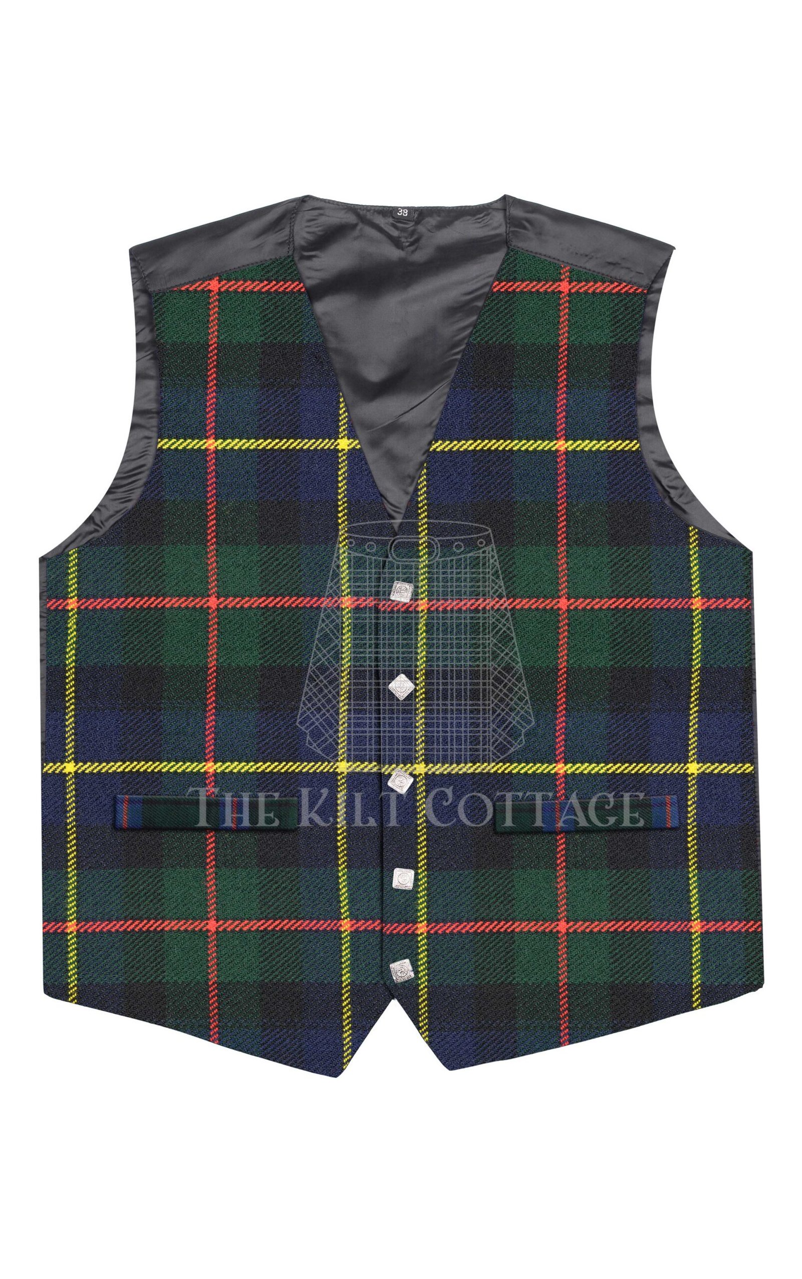 Macleod Of Harris Tartan 5 Buttons Argyll Waistcoat