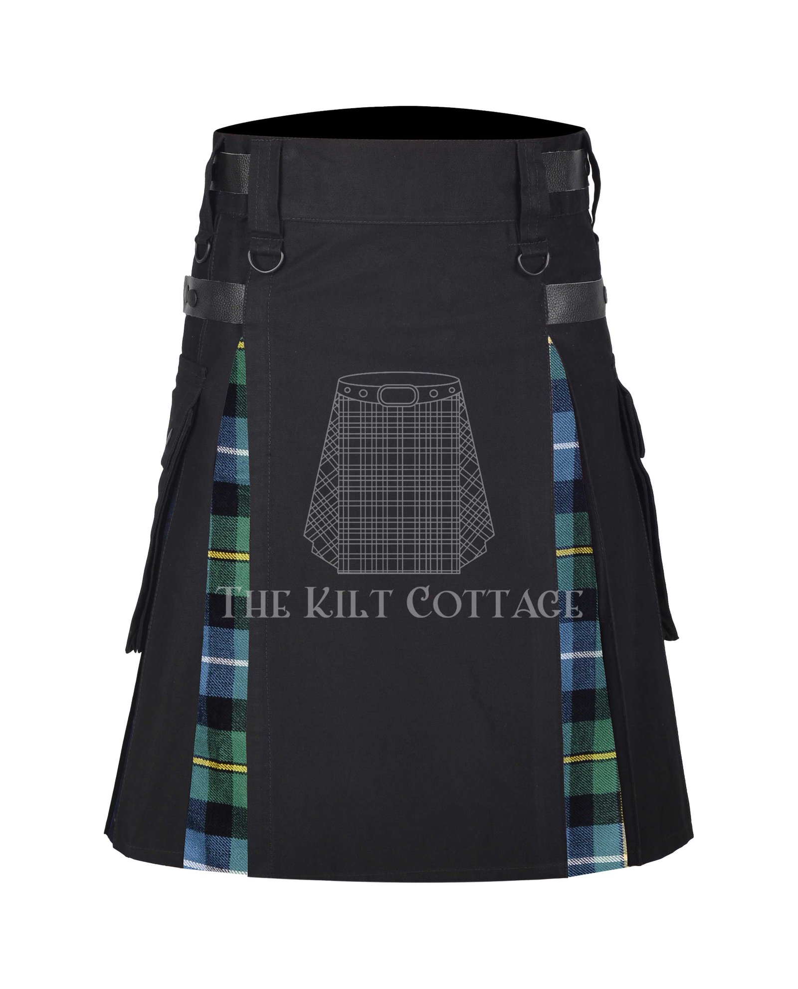 Macniel-of-Barra-Ancient-Tartan-8-yard-Hybrid-Kilt MacNeil of Barra Ancient Tartan Hybrid Kilt