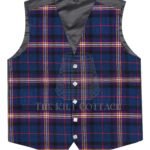 Masonic Tartan 5 Buttons Argyll Waistcoat