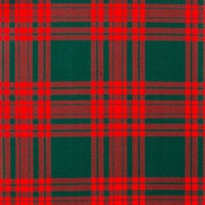 Menzies Green Modern Tartan Fabric