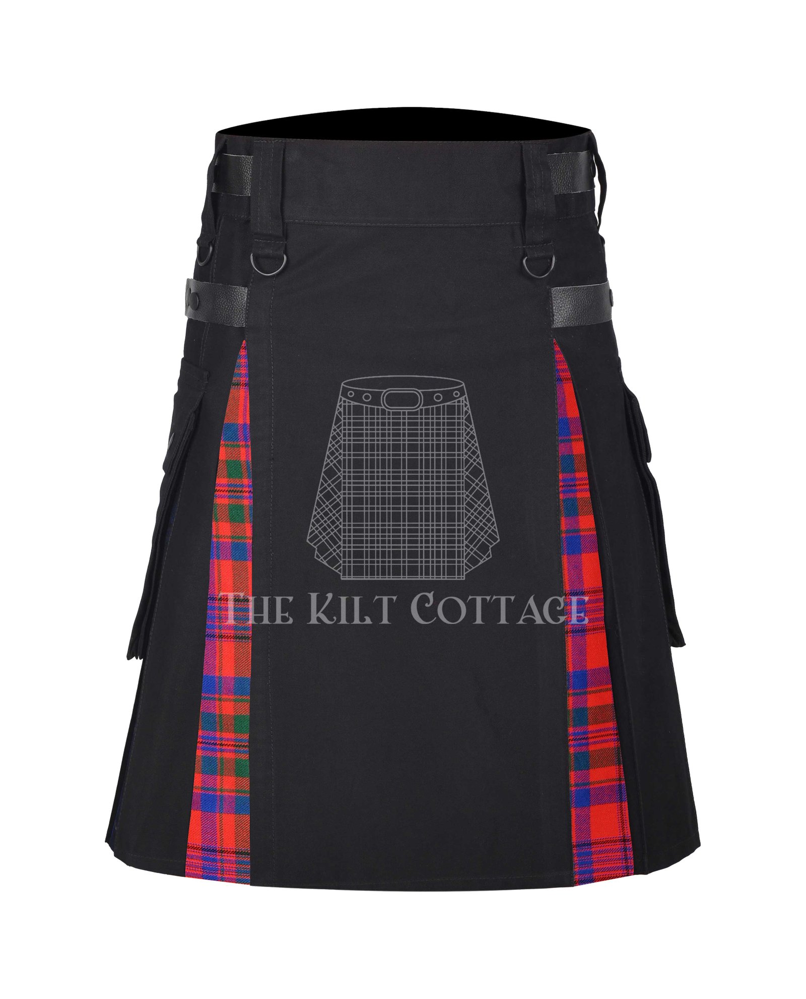 Murray-of-tulloch-tartan-8-yard-hybrid-kilt Murray of Tulloch Tartan Hybrid Kilt