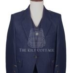 Navy Melton Wool Argyll Jacket and Waistcoat