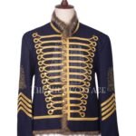 Navy Wool Gold Braided Royal Military Officer Jacket