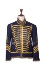 Navy Wool Gold Braided Royal Military Officer Jacket