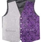 Purple Barcode 5 Buttons Argyll Waistcoat