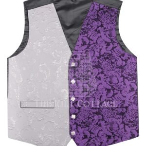 Purple Barcode 5 Buttons Argyll Waistcoat