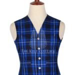 Ramsay Blue Tartan 5 Buttons Argyll Waistcoat