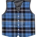 Ramsay Blue Hunting Tartan 5 Buttons Argyll Waistcoat