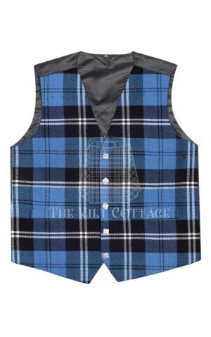 Ramsay Blue Hunting Tartan 5 Buttons Argyll Waistcoat
