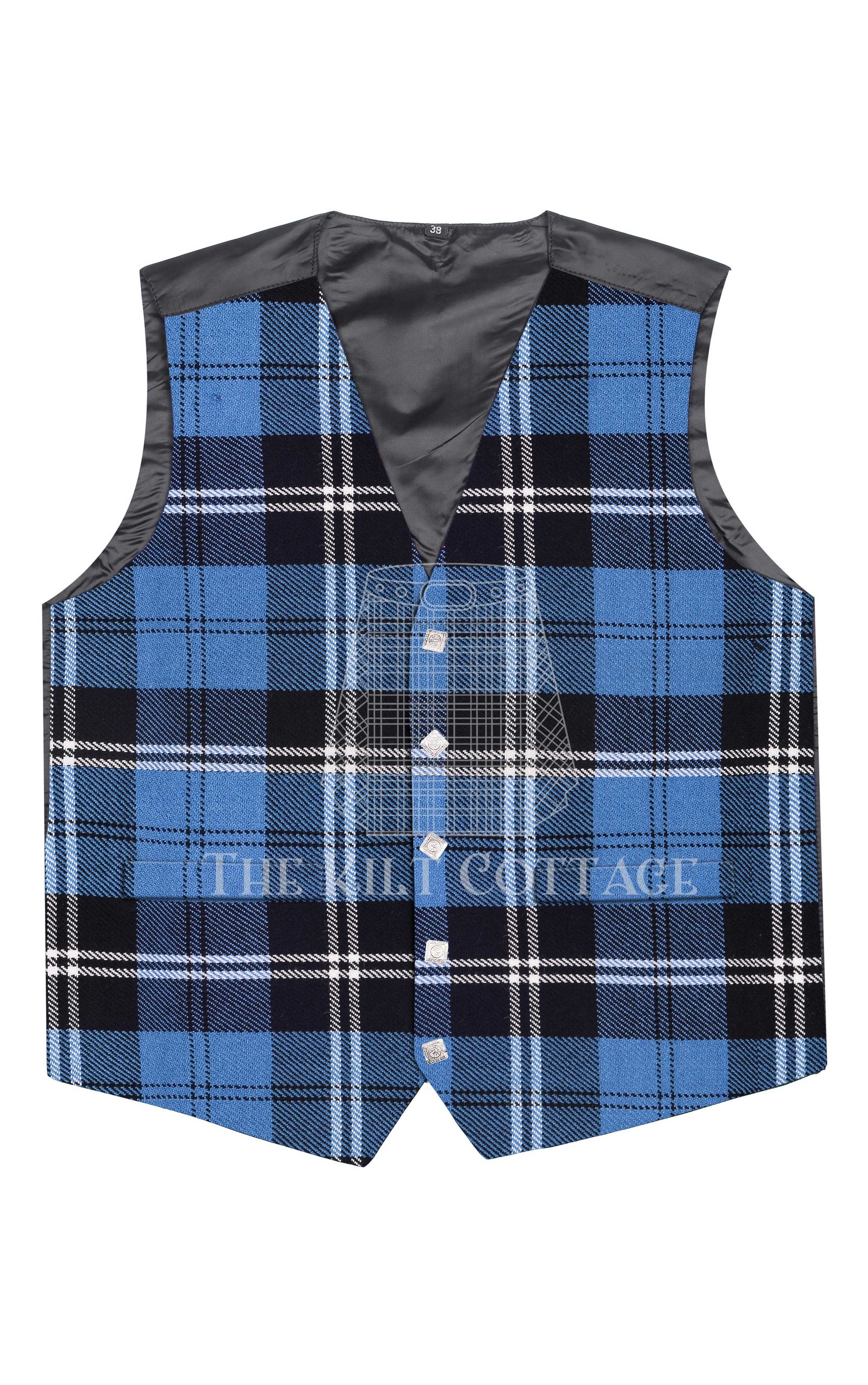 Ramsay Blue Hunting Tartan 5 Buttons Argyll Waistcoat Ramsay Blue Hunting Tartan 5 Buttons Argyll Waistcoat