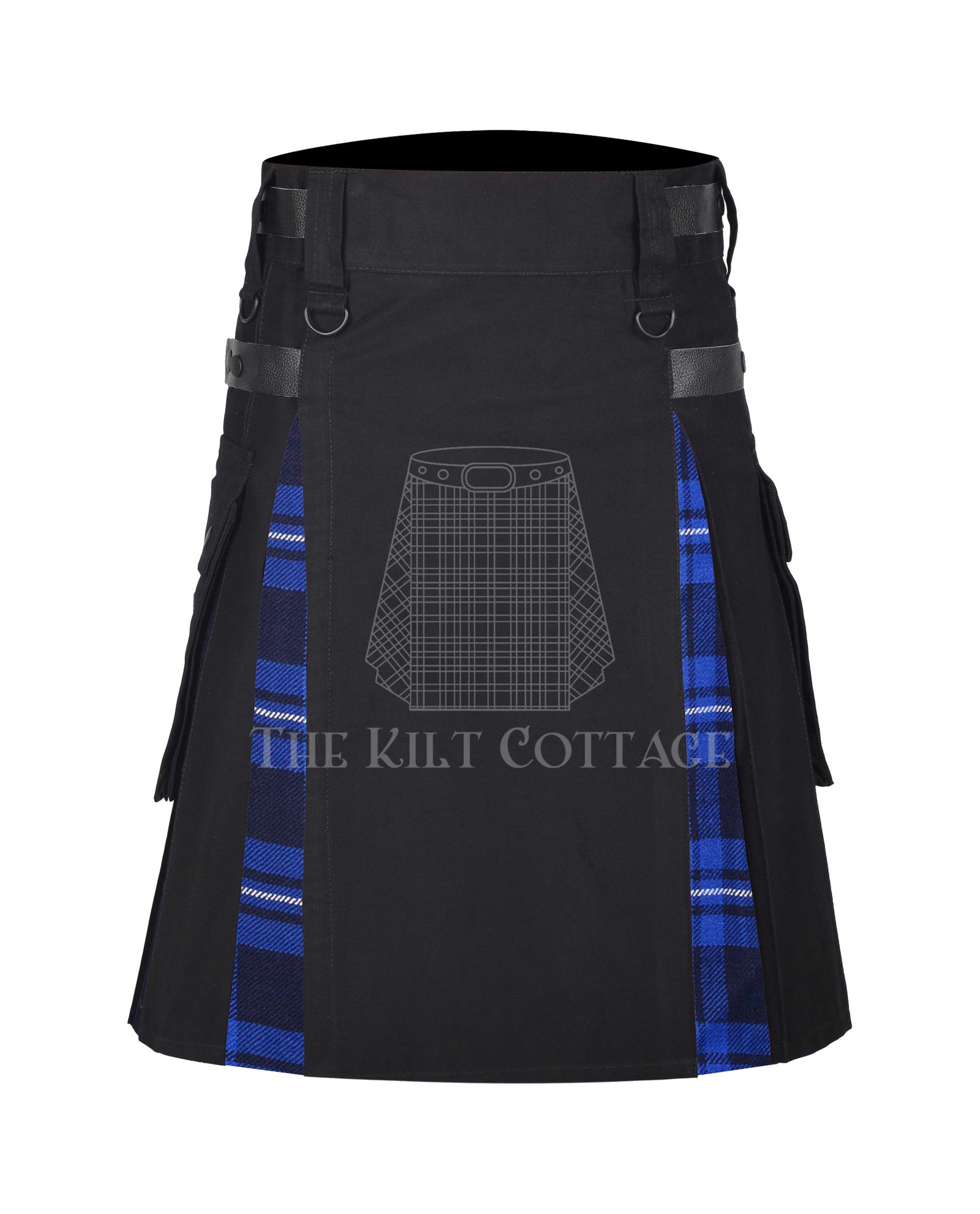 Ramsey blue Tartan Hybrid kilt Ramsey blue Tartan Hybrid kilt