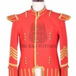 Scottish Red Gold Military Doublet Jacket