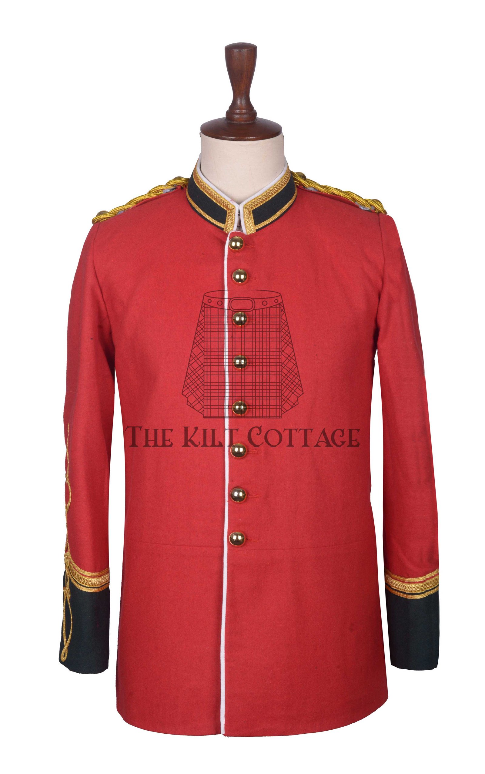 Red-Wool-Military-Officer-Tunic-Rennaisance-Jacket-2 Red Wool Military Officer Tunic Rennaisance Jacket