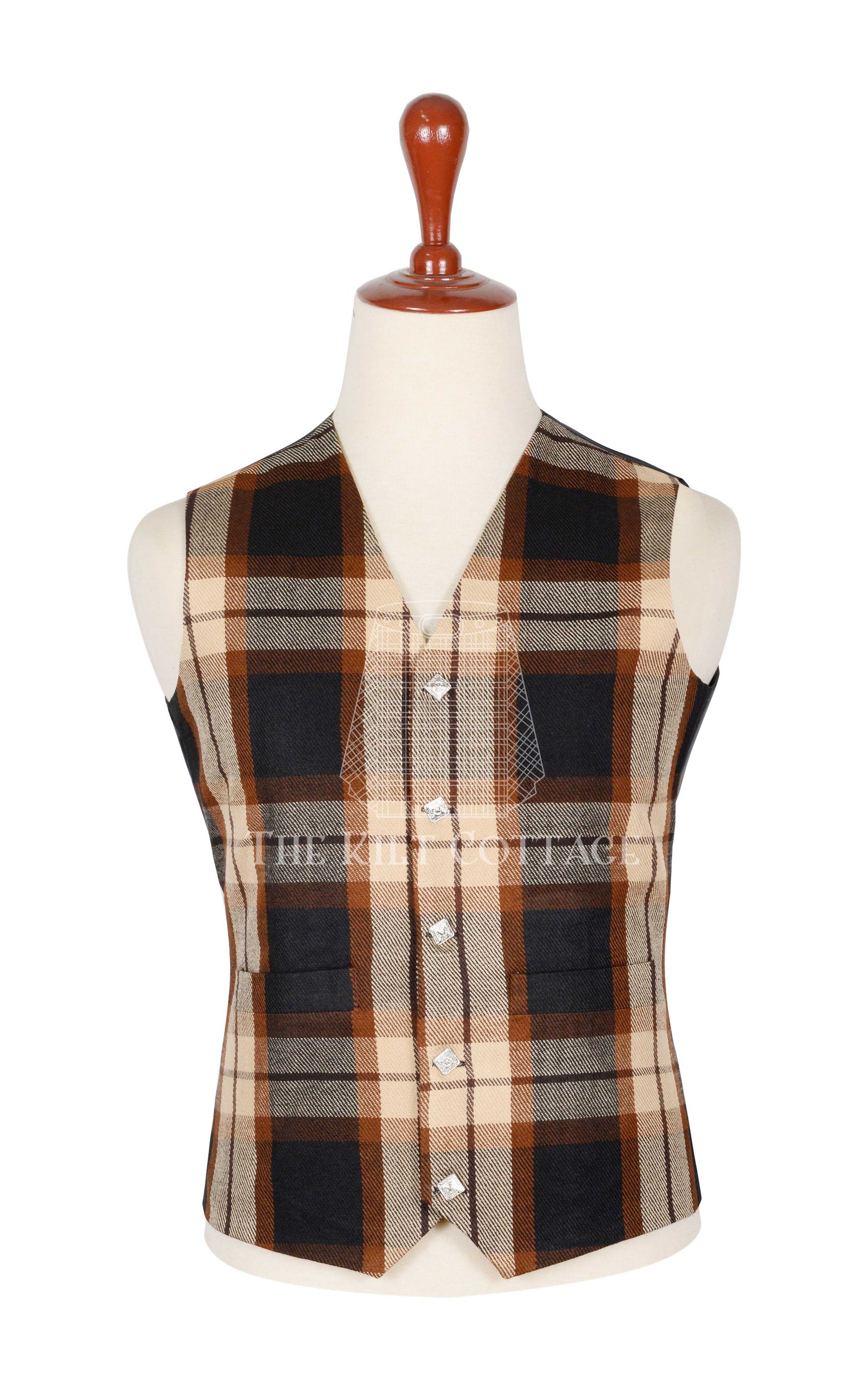 Rose Ancient Tartan 5 Buttons Argyll Waistcoat Rose Ancient Tartan 5 Buttons Argyll Waistcoat