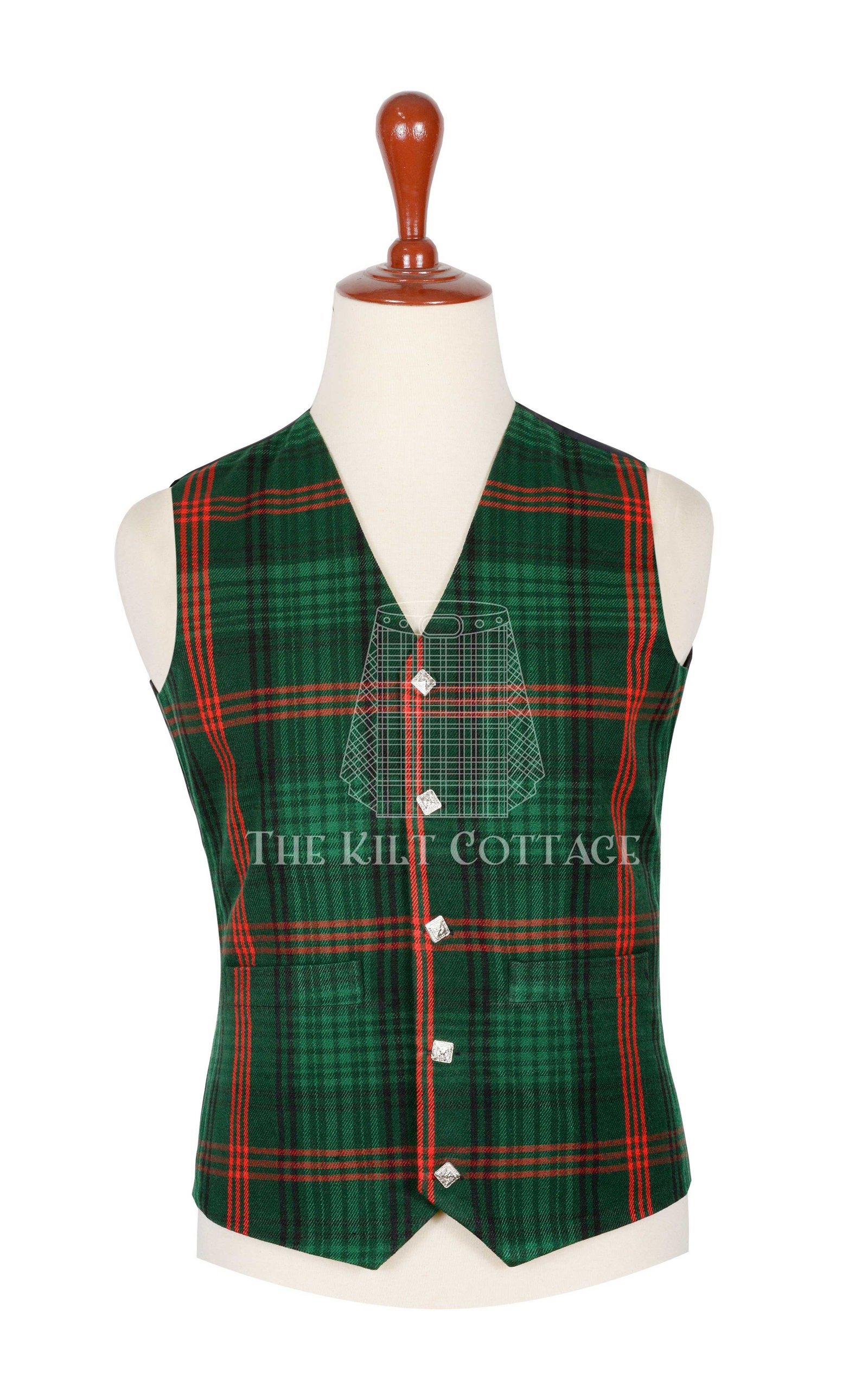 Ross Hunting Modern tartan 5 Buttons Argyll Waistcoat Ross Hunting Modern tartan 5 Buttons Argyll Waistcoat