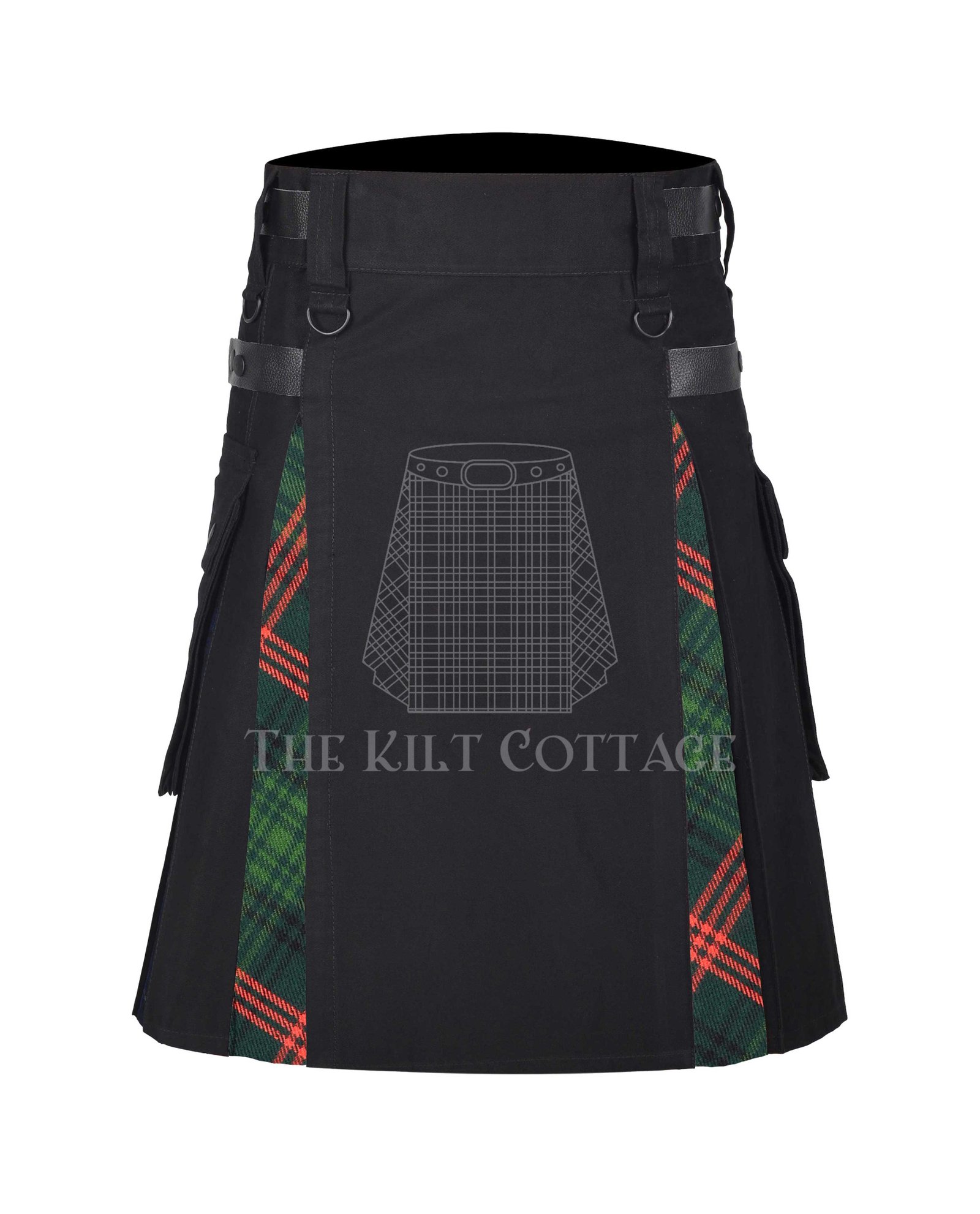 Ross-Hunting-Modren-Tartan-Utility-hybrid-kilt (2) Ross Hunting Modern Tartan Hybrid Kilt