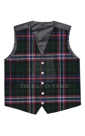 Scottish National Tartan 5 Buttons Argyll Waistcoat