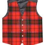 Scottish Rose Tartan 5 Buttons Argyll Waistcoat